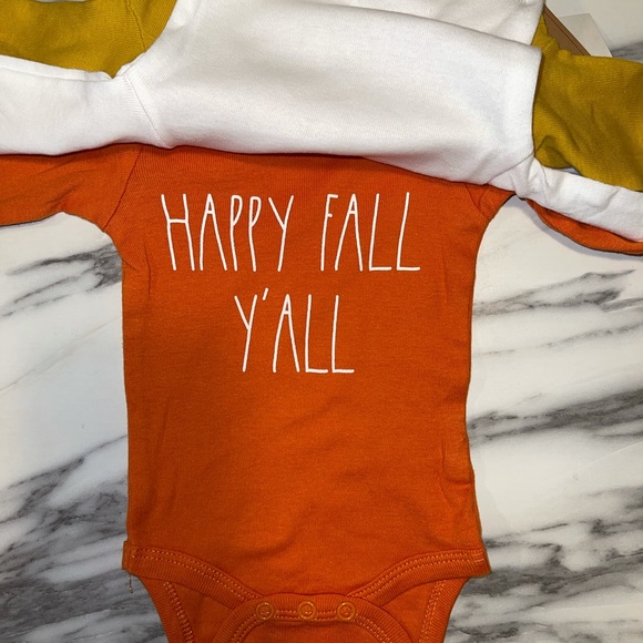 Rae Dunn fall onesies size 0-3 months - Picture 3 of 3